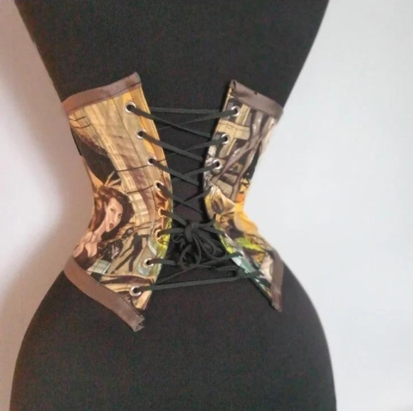 "Undead Elegance: Handmade Victorian Zombie Corset"ready to ship - Picture 5 of 6